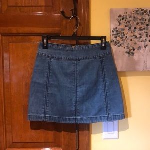 Free People Denim Mini Skirt